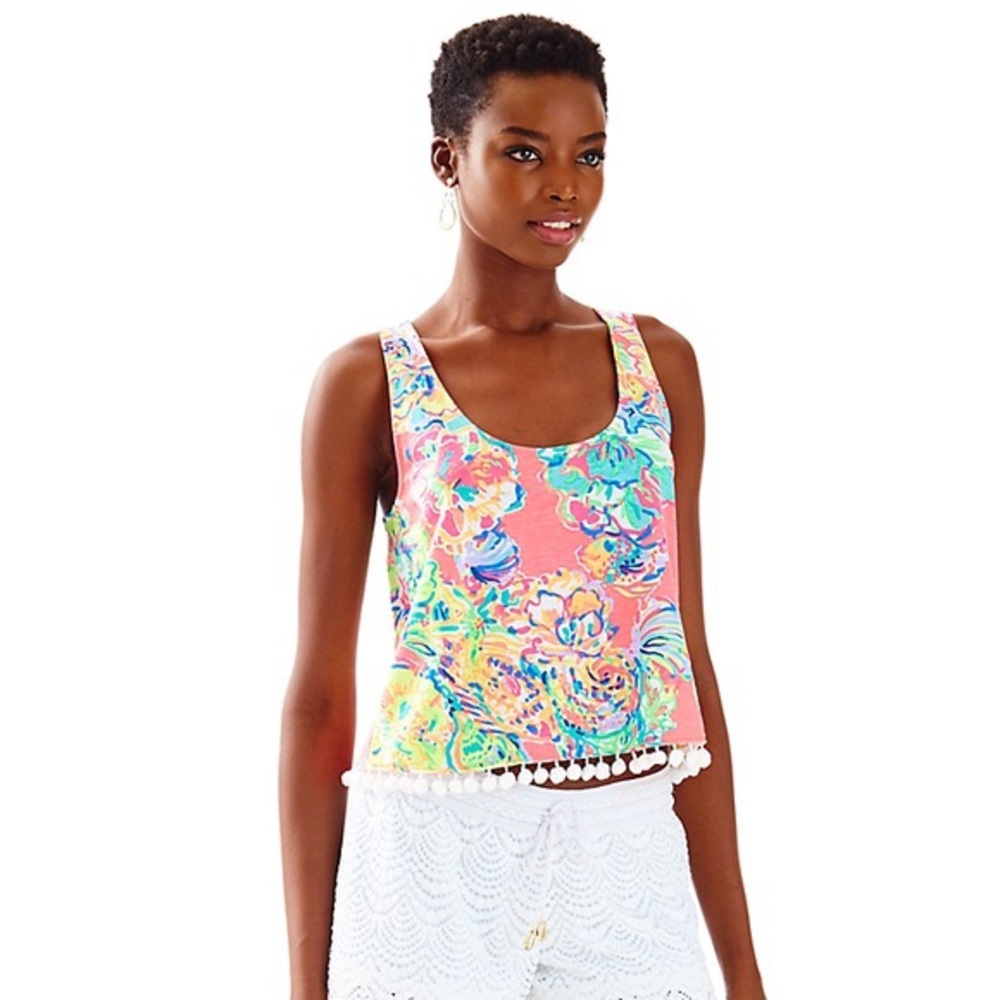 Lilly Pulitzer Shirley Top in Coral Reef NWOT